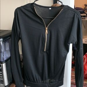 Black long sleeve with zipper